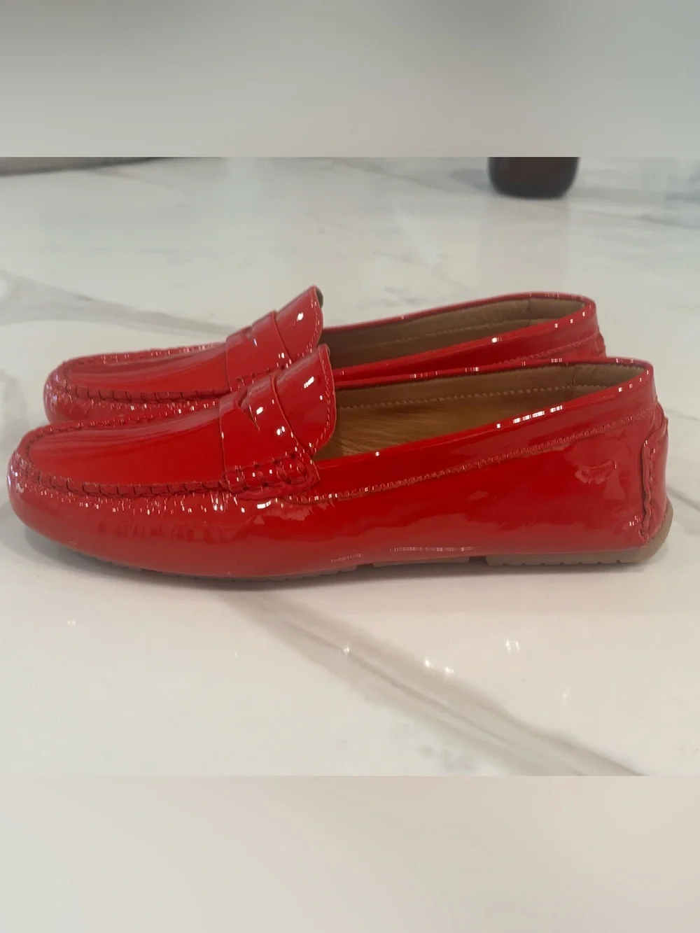 NEVER WORN- Women’s Flag Ltd Red Patent Moc loafers